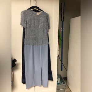 Montage collection Elegant Light Blue Beaded Dress